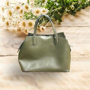 A New Day Crossbody/ Double Top Handle  Medium Dark green